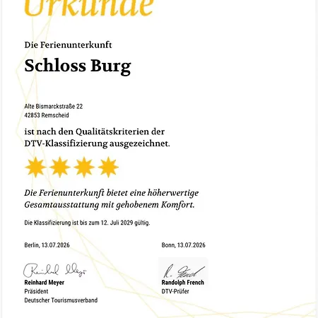 3-2-1meins Schloss Burg Bis 5 Pers Dtv 4 Sterne Parkplatz Wlan Self Check-in דירה *